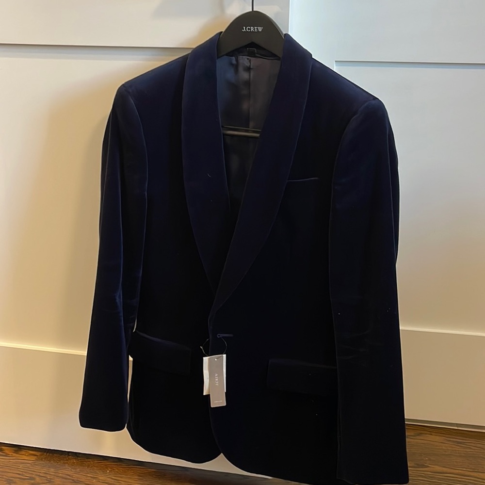 J Crew Ludlow Velvet Tuxedo Jacket Blazer Size 34S